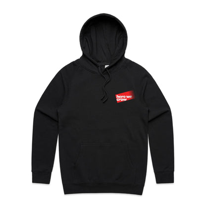 Here We Crow Pocket Logo Hood